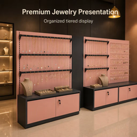 Vitrine d'îlot sur mesure pour bijouterie, mobilier commercial pour boutique de bijoux, présentoir de bijouterie personnalisé en gros