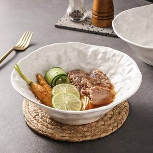 Fine Dining Jetable En Céramique Banquet Salade De Fruits Assiette Rock En Relief Incliné Porcelaine Bol quantité minimale de commande 30pcs - Product Image 2