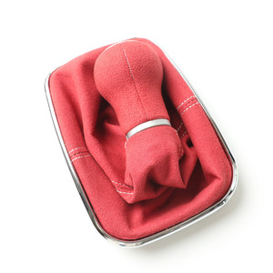 Pommeau de levier de vitesse de voiture en cuir suédé rouge, 5 ou 6 vitesses, ergonomique, compatible Volkswagen - Product Image 3