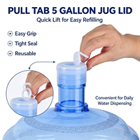 Couvre-bouteille jetable pour bidon d'eau potable de 5 gallons avec anneau de traction