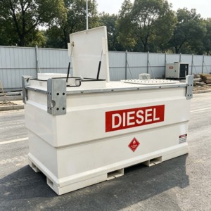 Serbatoio Diesel Portatile SUMAC da 500 Galloni, Serbatoio Carburante <span class=keywords><strong>in</strong></span> Acciaio a Doppia Parete Montato su Piattaforma con Indicatore Meccanico del Livello Carburante - Product Image 6