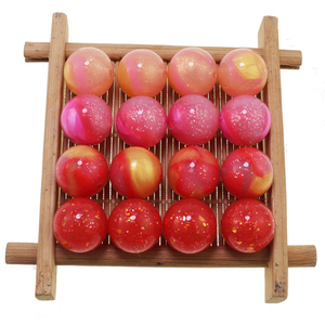 Venta al por Mayor de las Novedades del Día de San Valentín, Cuentas de Silicona Brillantes de Color Rojo y Rosa de 15 mm, Cuentas Focales Tridimensionales para Hacer Collares y Joyería - Product Image 1