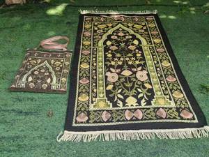 High-Quality Chenille Islamic Pilgrimage Rug <b>Mini</b> Prayer Mat Muslim Worship with Weaving Technology - Product Image 5