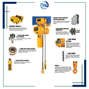 <span class=keywords><strong>Polipasto</strong></span> de cadena eléctrico de velocidad única <span class=keywords><strong>Media</strong></span> <span class=keywords><strong>tonelada</strong></span> Capacidad Material de una <span class=keywords><strong>tonelada</strong></span> de acero de operación rápida confiable para industrias minoristas 380V - Product Image 5