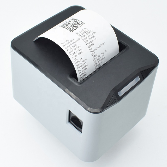 Custom Receipt POS Printer High Speed USB LAN Ports 72mm Auto Cutter Restaurant POS Terminal Thermal Bill Printer Stock 203DPI