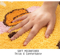 Vente en gros tapis de sol de salle de bain doux flocage antidérapant absorbant tapis de bain mignons lavables en machine