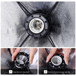 Kit <span class=keywords><strong>Softbox</strong></span> Studio Photo Rectangulaire Portable avec Éclairage LED, Tente Boîte à Lumière Douce 50x70 - Product Image 4