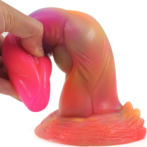 FAAK Prix d'usine Dildo extraterrestre de 8 pouces qui brille dans le noir, jouet sexuel étrange avec ventouse, dildo monstre lumineux, matériau sain - Product Image 3
