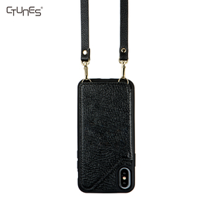 cuero cartera Flip caso de teléfono de cuero con hombro ranura para tarjeta monedero cubierta <span class=keywords><strong>del</strong></span> teléfono celular para Iphone - Product Image 2