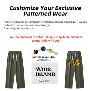 Pantalon large de haute qualité, pantalon de survêtement tendance, pantalon de jogging uni en molleton, pantalon ample pour homme, vente en gros - Product Image 4