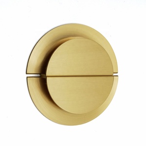 Poignée semi-circulaire de luxe en laiton, poignée de meuble demi-lune, quincaillerie pour chambre et cuisine, boutons et poignées - Product Image 3