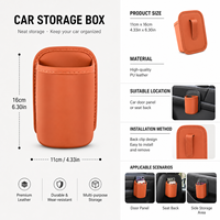 Poubelle de luxe pour siège de voiture, organisateur portable à suspendre avec poche latérale pour l'intérieur de la portière avant du passager