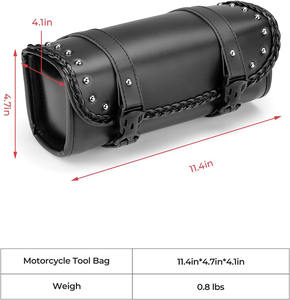Nouveau Style vélo rétro en cuir noir <span class=keywords><strong>Mini</strong></span> sac à outils étanche sac de suspension résistant à l'usure <span class=keywords><strong>Moto</strong></span> sac de selle - Product Image 2
