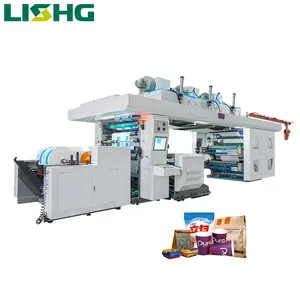 High speed 4 Color takeaway food package Bopp Pe Film bag CI flexographic printing press for food Industry