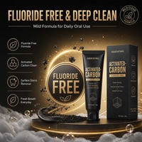 Fabricant de dentifrice OEM - Dentifrice au charbon actif en marque privée sans fluorure, blanchiment des dents, haleine fraîche, soins bucco-dentaires 120g