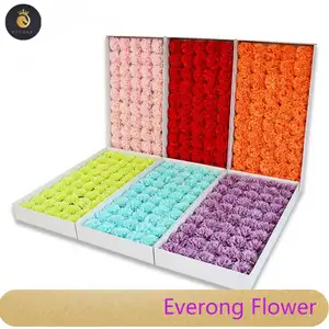 Jabón de clavel Artificial de 5 capas, cabeza de flor, flores eternas, día de la madre, hecho a mano, Diy, 50 Uds., caja de regalo, flor de jabón <span class=keywords><strong>2022</strong></span> - Product Image 1