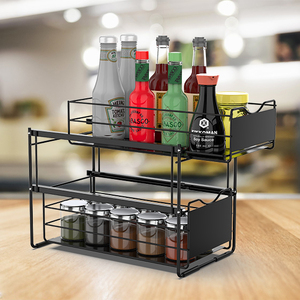 WIREKING Kitchen Storage Shelf Rack Storage Holders Racks Sliding Tack for Caster or Cosmetics