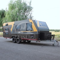 Remorque de camping-car tout-terrain à freinage électrique pour camion, fabriquée pour les voyages, les camping-cars, les fourgons de camping, les caravanes