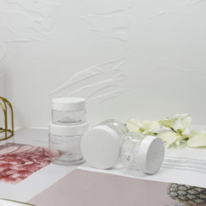 Frascos de plástico de 2Oz, 4Oz, 8Oz, PET transparente, tarros de lados rectos, tapas negras con forro liso, Oz 12, 16Oz - Product Image 1