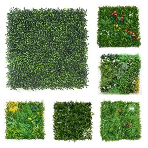 Valla de césped de pared verde de plástico artificial al por mayor paneles exteriores panel de Seto decoración protector solar plantas artificiales - Product Image 1