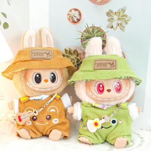 First Second Generation Macaron Vinyl Blind Box Pendant 17cm <strong>Plastic</strong> Cartoon Toy <strong>Doll</strong> with Accessories Clothes Overalls Shoes - Product Image 3