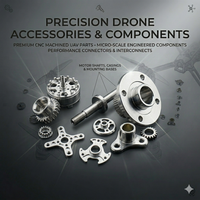 Composants de drones en aluminium léger 7075 de haute précision, tournés sur CNC suisse, pour arbre de rotor de rechange DJI FPV