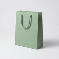 Sacs en papier personnalisés avec logo, recyclables, en papier mat, avec poignées en corde, pour emballages cadeaux de boutiques et de vente au détail