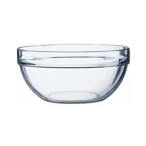 LINUO Hot Sale House Hold Clear Glass Bowl 5 Size Of 1 Set Mixing Salad Bowl For Dinner Kitchen Tableware Glass Set