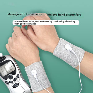 2025, venta al por mayor, accesorios de masaje TENS, brazalete de muñeca de fibra de plata conductora, masajeador de muñeca conductor de estimulación manual - Product Image 2