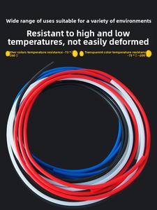 रंगीन ptfe ट्यूबिंग एसिड अलकाली प्रतिरोधी जंग प्रतिरोधी हार्ड फ़ेप प्लास्टिक लाल नीला काला पॉलीटेट्राफ्लोरोइथिलीन ट्यूबिंग - Product Image 4