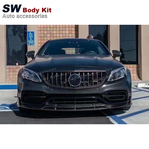 Nuova fibra di carbonio B stile anteriore labbro inferiore 2 porte coupé C63 Mercedes-Benz W205 paraurti anteriore Splitter coperchio diffusore - Product Image 3