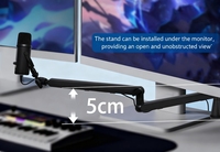 Support de microphone en métal professionnel GAZ-NB10 réglable avec clip de montage de table support en porte-à-faux pour studio de podcast