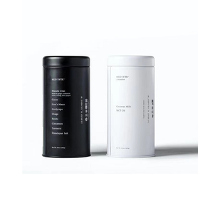 Tea Tin Tins Tea Whole Custom Recycle Airtight Japanese Vintage Plain Black Tea Tin Coffee Storage Double Inner Lid Tea Tins Canister Can