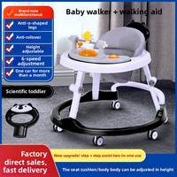 Poussette multifonctionnelle en forme de U pour enfants, trotteur anti-chute et anti-renversement avec cadre en plastique pour garçons et filles