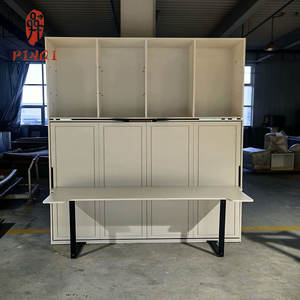 Lit Murphy en bois massif OEM/ODM, pivotant, silencieux, multifonctionnel, pliable, mural, avec <span class=keywords><strong>table</strong></span> de bureau - Product Image 2