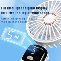Nouveau ventilateur portable pliable à 5 vitesses, mini-ventilateur de poche rechargeable USB 2000 mAh, vente en gros directe usine
