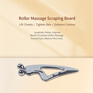 Rouleau de massage corporel en gros en forme de cœur, grattoir Gua Sha en métal avec rouleau GZ RTS, commande en vrac mixte - Product Image 3