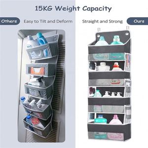 Foldable Closet Cabinet Hanging Organizers with 4 Large Pockets 6 Mesh Side Pockets with Clear Window for Bedroom Nursery - Product Image 5