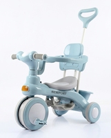 Tricycle pour tout-petits au style tendance avec musique, pour enfants de 2 à 6 ans, tricycle pour enfants à 3 roues avec poignée de poussée