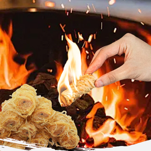 Sunrich Wax Wood Wool Eco-friendly Waterproof Universal Easy Use Portable Firelighters <strong>Firestarter</strong> Outdoor Grill Kitchen <strong>BBQ</strong> - Product Image 5