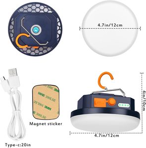 USB Rechargeable Waterproof Portable LED Camping Light With Magnet for Emergency LED Camping <strong>Lantern</strong> <strong>Lamp</strong> With Power Bank - Product Image 6