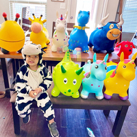 Jouets gonflables commerciaux en PVC pour la vente en gros : animaux sauteurs gonflables pour tout-petits