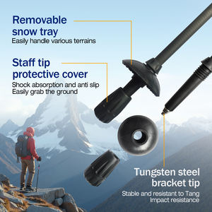 Gran oferta de bastones de senderismo telescópicos de fibra de carbono ultraligeros, personal de senderismo con puntas antigolpes y bloqueo rápido, para hombres y mujeres - Product Image 4