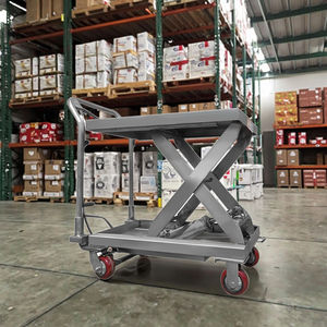 Transpalette en acier inoxydable à haute levée <span class=keywords><strong>500kg</strong></span> capacité de levage 800mm chariot élévateur main Shopping outils de stockage chariot chariot chariot - Product Image 4