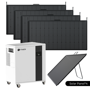 بطارية 5 كيلو وات في الساعة W عجلة محطة طاقة محمولة EU Stock PV مدخل بطارية ليثيوم عالية الجهد للتخييم - Product Image 2