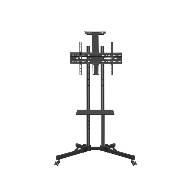 Hot Selling Tilt Height Adjustable Steel Mobile VESA 600 to 400 Inch 65 TV Cart TV Trolly