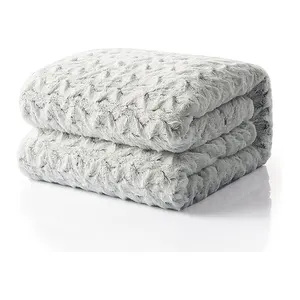 super soft Cozy warm household favorite blanket Faux Fur with Sherpa gift blankets for any occasion