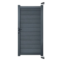 Portail simple en alliage d'aluminium thermolaqué, style australien, pour jardin extérieur, à bas prix, avec porte piétonne et clôture de sécurité