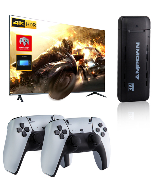 Factory Wholesale  U9 TV Game Stick With Double 2.4G Wireless Controller  10000 Retro Video Games Console Gaming Box