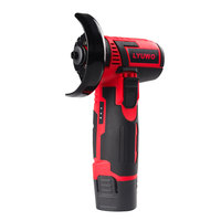 Meuleuse d'angle professionnelle 21V sans balais, 2 positions, avec protection de poignée, disque à lamelles en aluminium pour meulage et découpe de métal en atelier